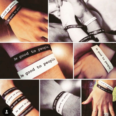 Be Good to People Classic Printed Rubber Bands
