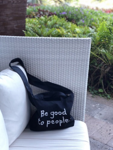 Be Good to People Signature Canvas Sling