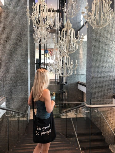 Be Good to People Signature Canvas Sling