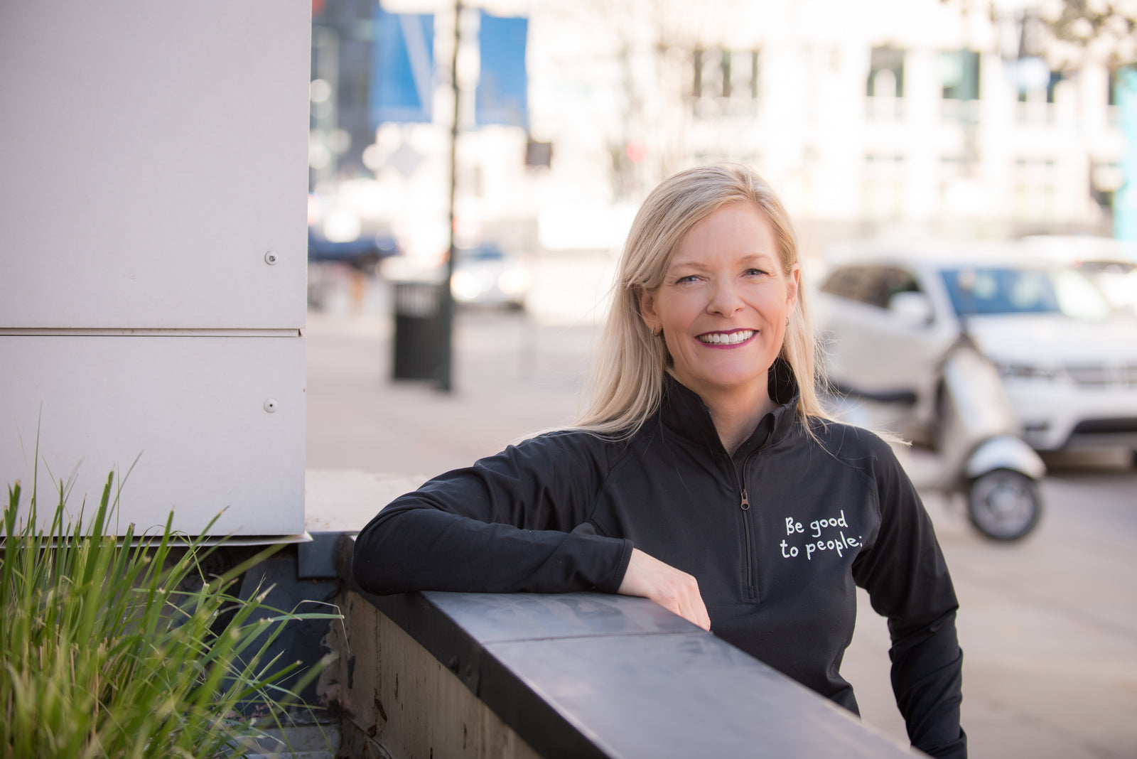 Kris, our founder wearing BGTP 