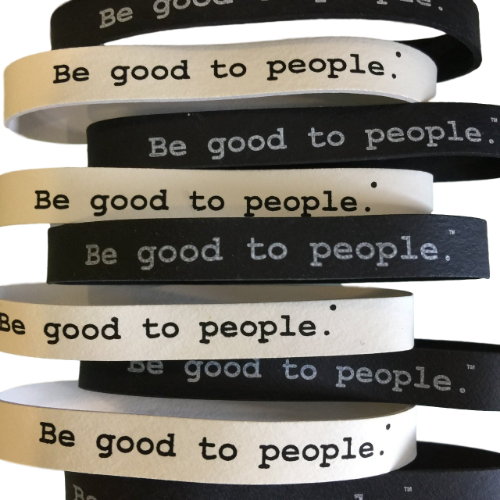 Be Good to People Classic Printed Rubber Bands