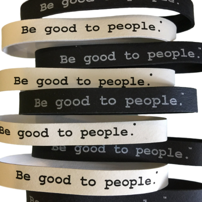 Be Good to People Classic Printed Rubber Bands