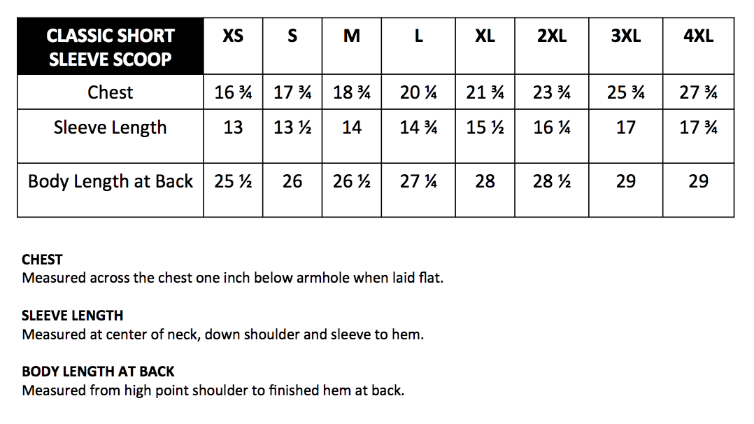 Classic Short Sleeve Scoop  (Women)