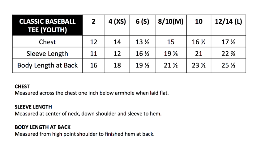 Classic Baseball Tee (Youth)