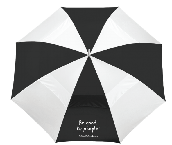 Be Good to People Golf Umbrella